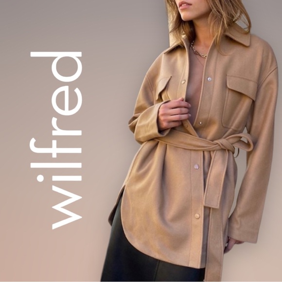 Aritzia Jackets & Blazers - ARITZIA | Wilfred Rialto Wool Belted Shirt Jacket L